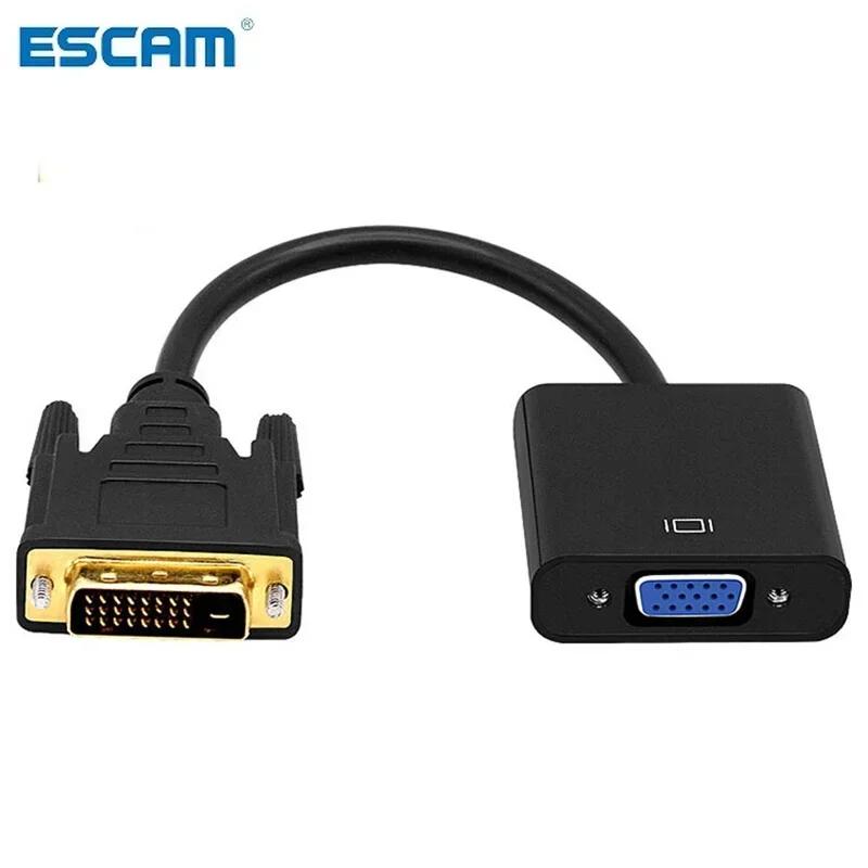 ESCAM PC ǻ HDTV  ÷̿ ̺ ȯ, Ǯ HD 1080P DVI-D VGA , 24 + 1 25  -15  